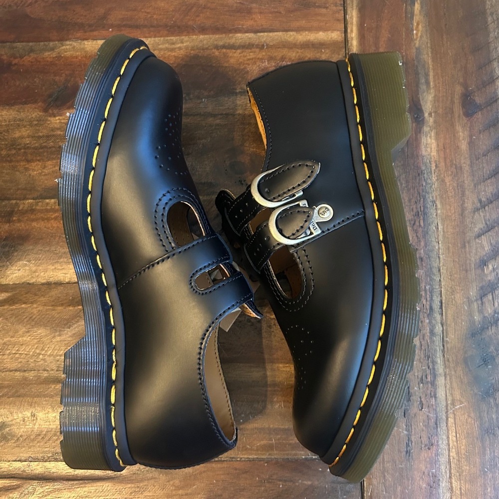 Dr. Martens 8065 Mary Jane Shoes Womens US 8 Black Smooth Leather NWT - Picture 13 of 14